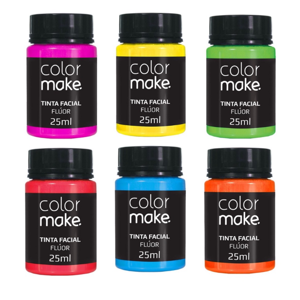 Tinta Líquida Neon Fluorescente 25ml Colormake (Todas as Cores)