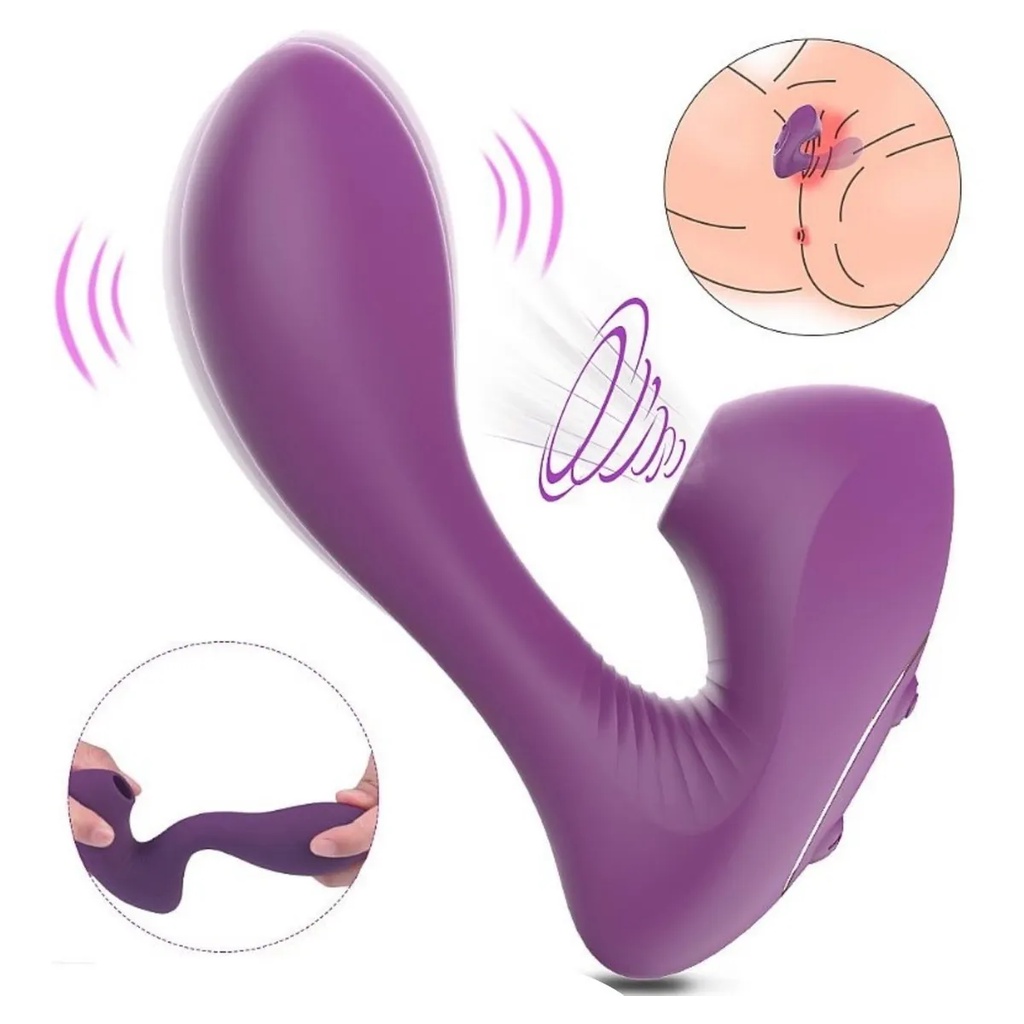 Estimulador Vibrador Clitóris Recarregável-Vibração e Sucção para Mulheres ;YJ002