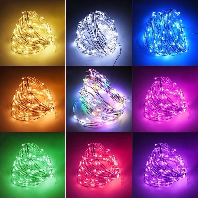 Fio Fada 3 metro  Cordão Luz Cores decolar festas 30  Leds  Pilha Promoção SEM PISCA em Oferta na Shopee