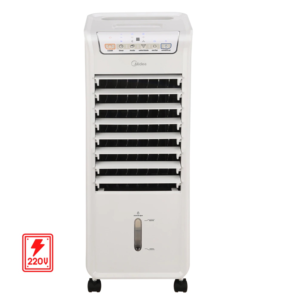 Climatizador Midea AKAF2 Ventila, Umidifica, Purifica com 3 Velocidades