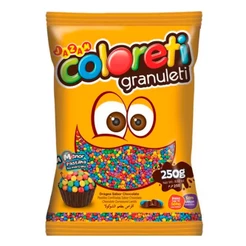Confeito Chocolate Coloreti Granuleti 250g - Jazam