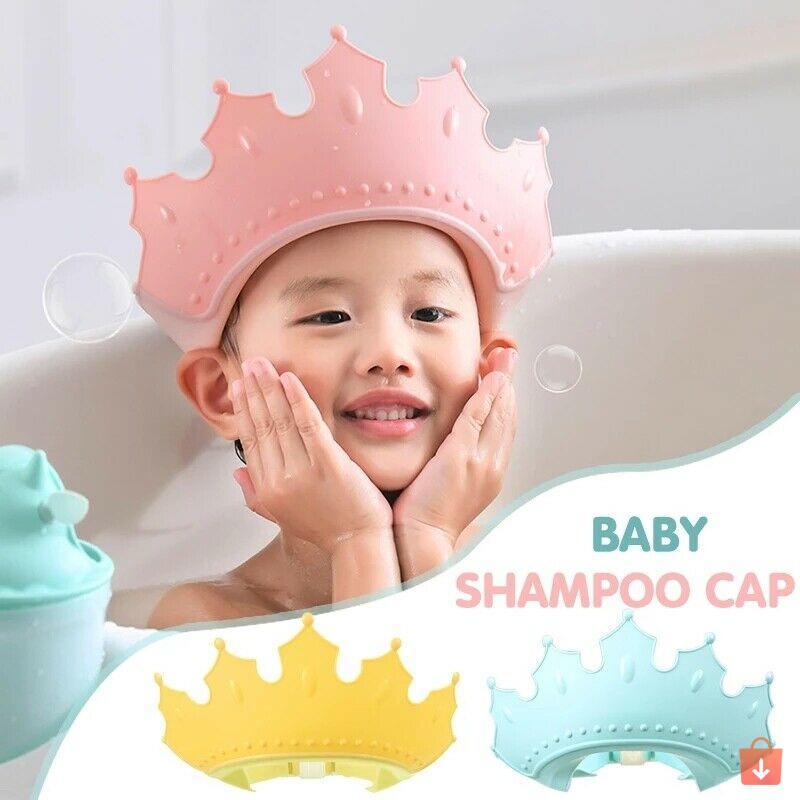 Touca de banho ajustável para bebê com proteção auricular, proteção  infantil segura contra shampoo, cobertura suave para a cabeça durante o  banho - Tradução para o Português. - AliExpress