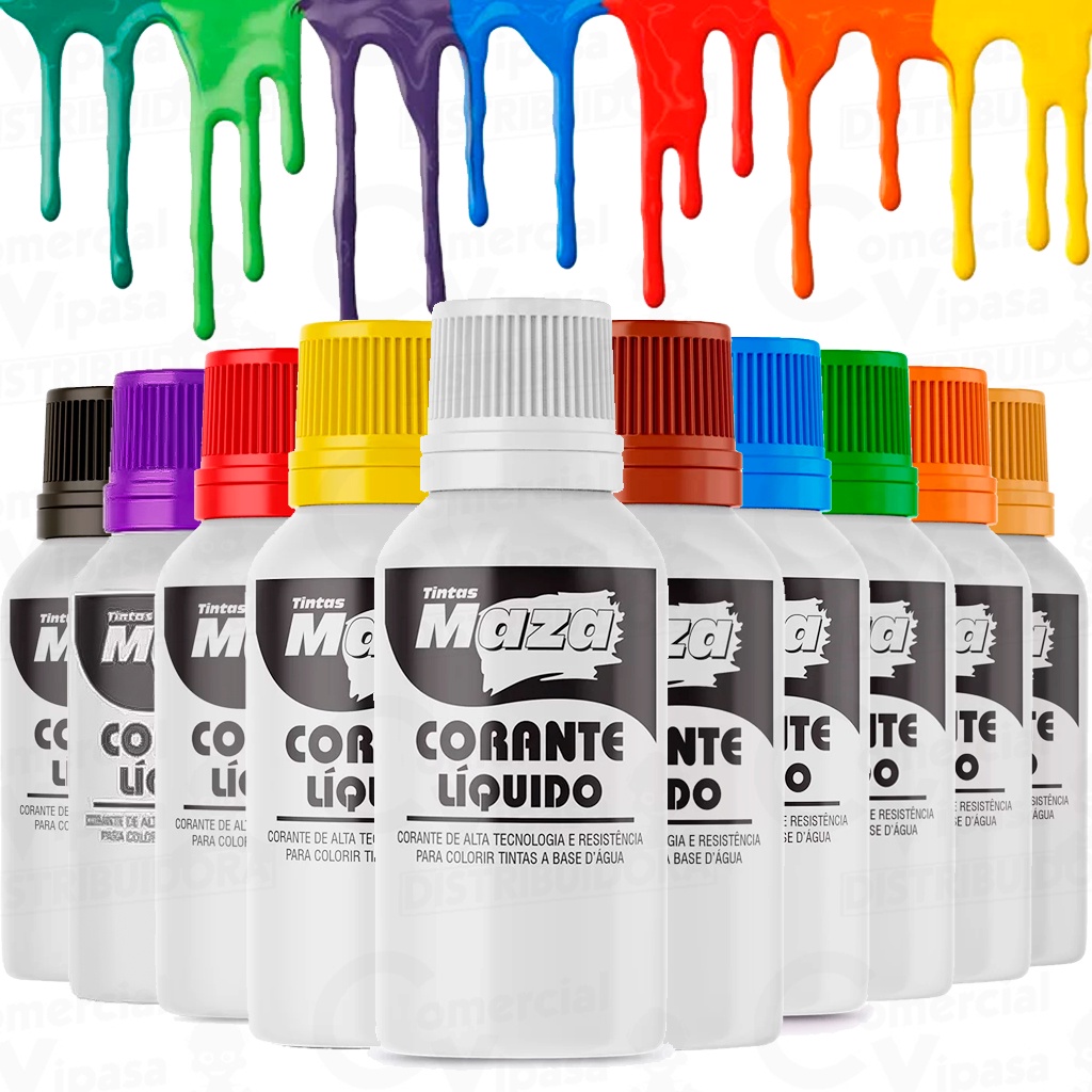 Corante Pigmento Liquido Xadrez Bisnaga 50ml - kit com 6un