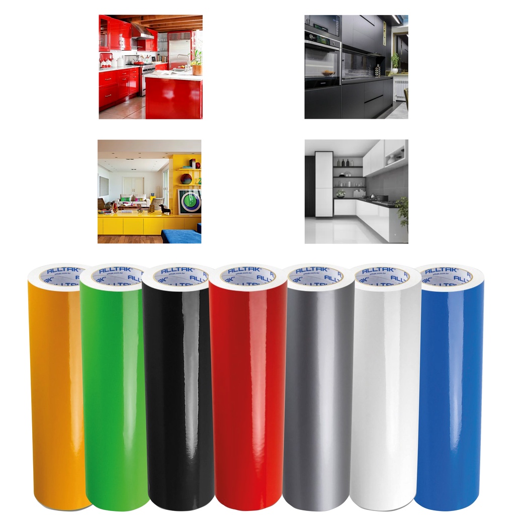 Vinil Adesivo Colorido Diversas cores A Prova D'água Para Envelopamento de Geladeira Móveis Decoração