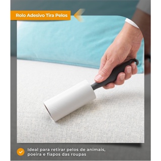 Rolo Adesivo Picotado Tira Pelos 20 Folhas Rápido - Quality House em Oferta na Shopee