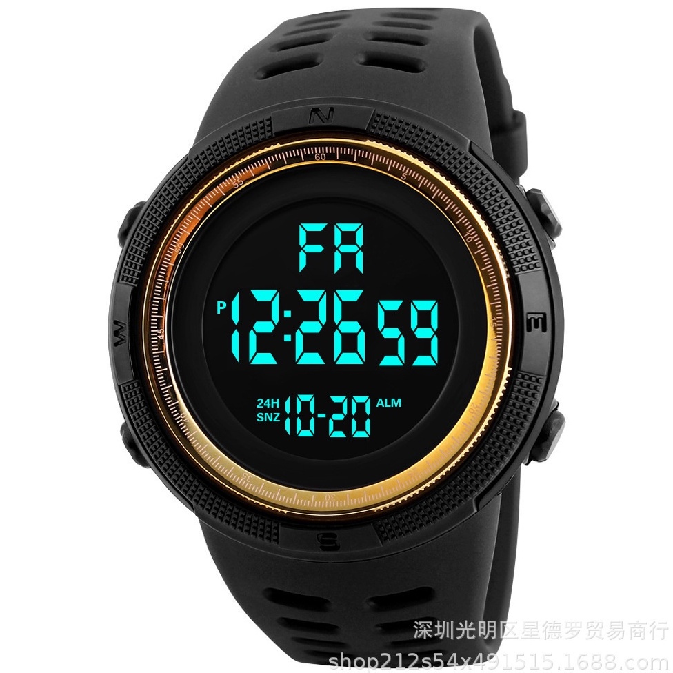 Relógio Masculino Esportivo À Prova D 'Água Luminoso Com Display Digital Preto GrandeRelógio Masculino Esportivo À Prova D 'Água Luminoso Com Display Digital Preto Grande