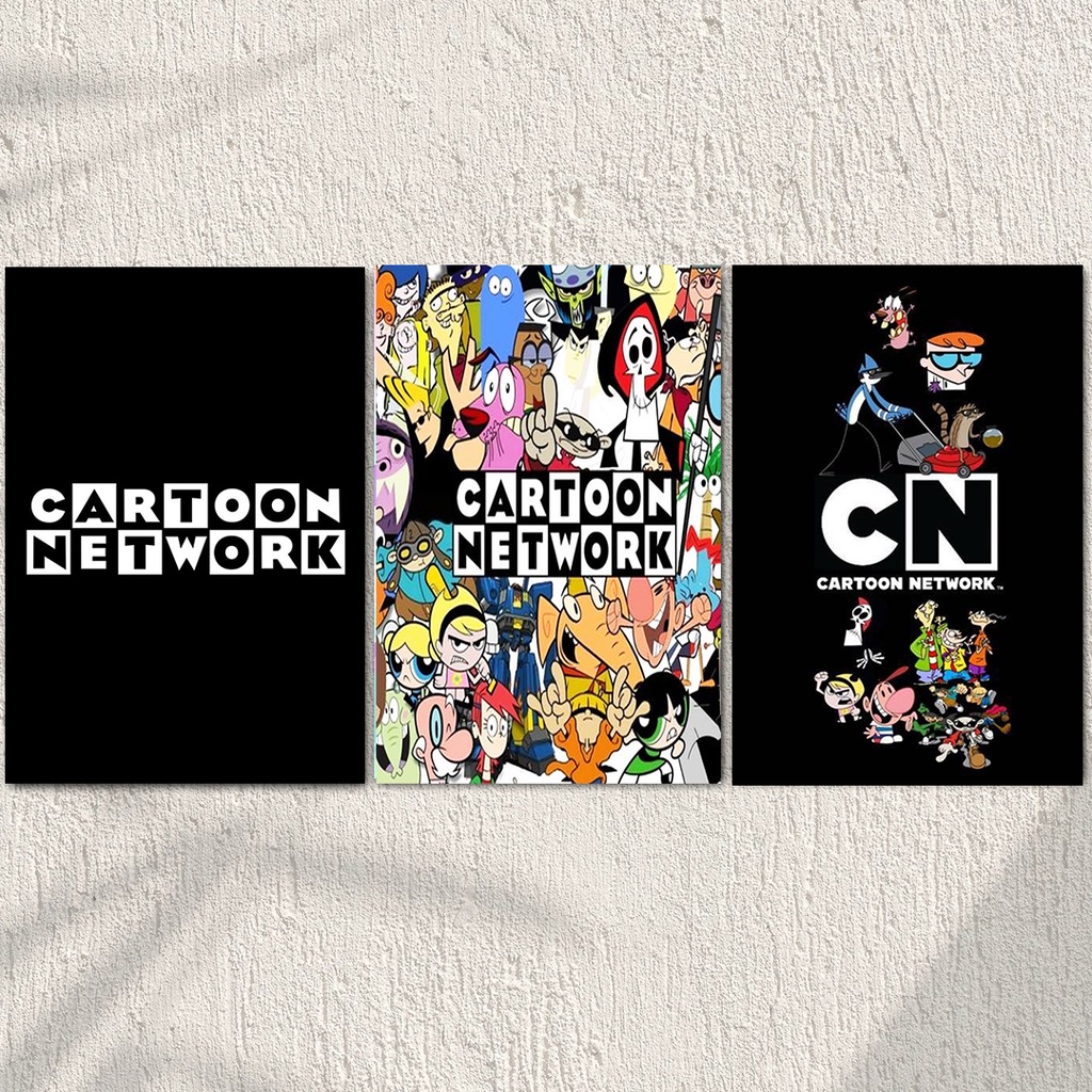 Kit 3 Quadros Decorativos Cartoon Network Personagens Animação Desenho ...