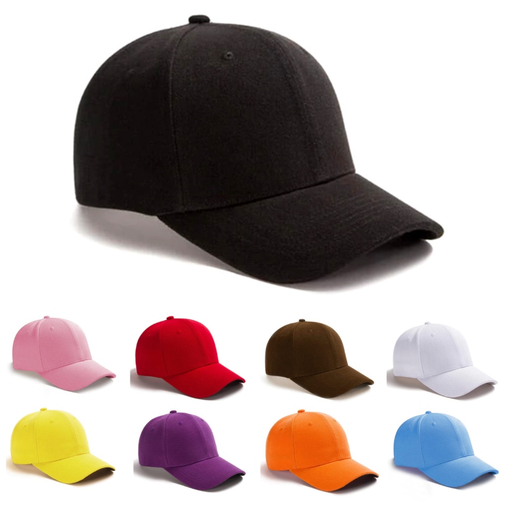 Boné Liso Diversas Cores Adulto com Regulagem de Tamanho ABA CURVA em Oferta na Shopee