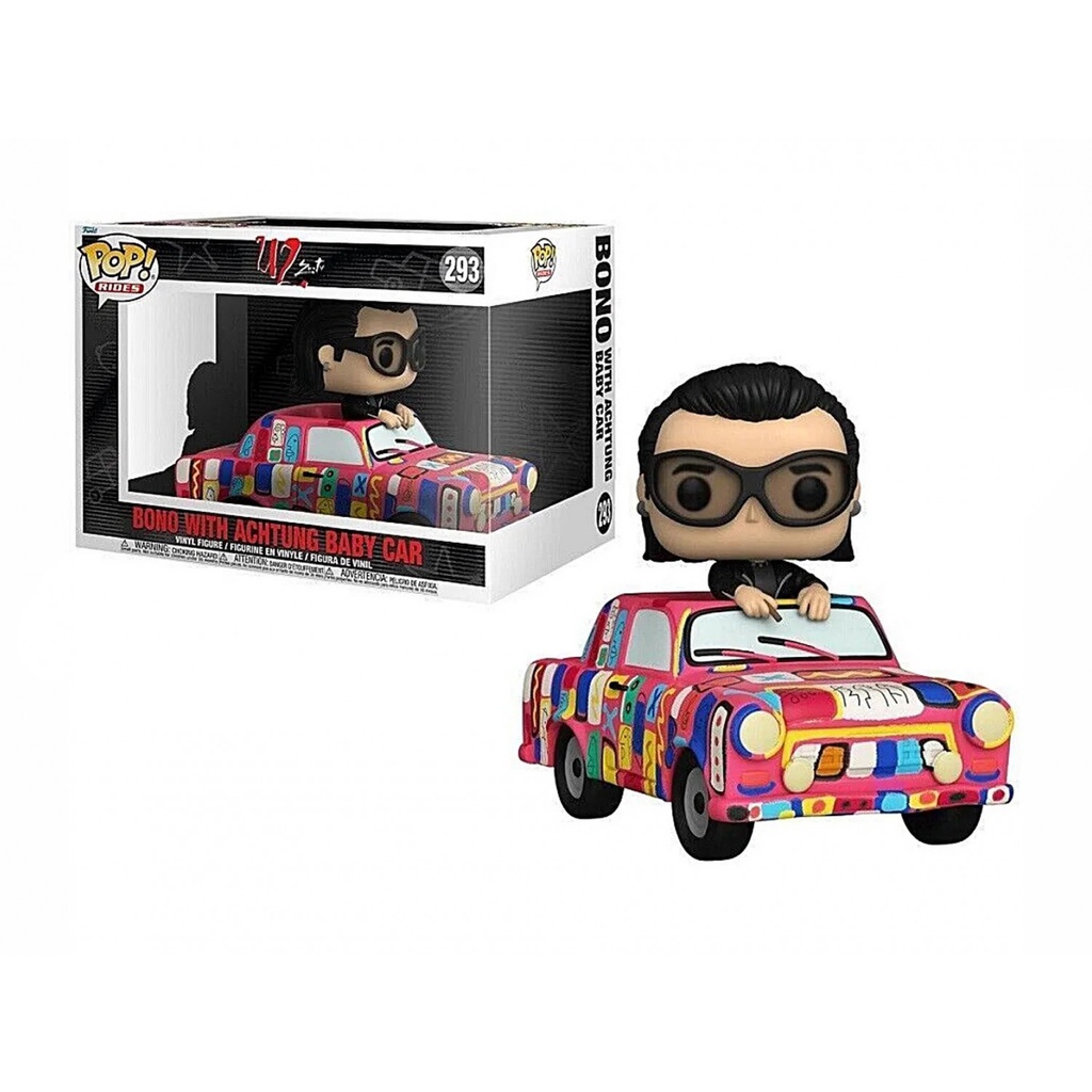 FUNKO POP ROCKS - BONO W/ACHTUNG BABY CAR 293 NOVO ORIGINAL