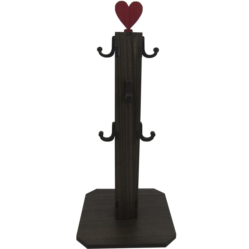 Pedestal Amadeirado Porta Xicaras Mancebo Mdf