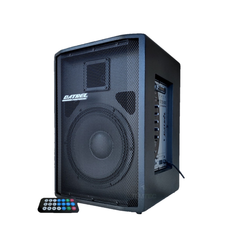 Caixa De Som Ativa 12" 250w Datrel Portátil Profissional