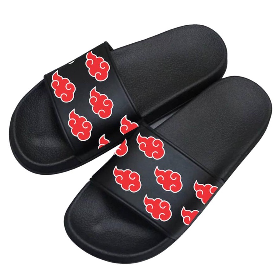 Chinelo Slide Sandália Anime Naruto Mangá Akatsuki Hatake Kakashi Nuvens Vermelhas Uchila Itachi
