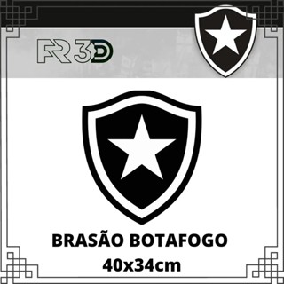 PROMOÇÃO! FORMA DE GESSO 3D - BOTAFOGO (40x34cm)