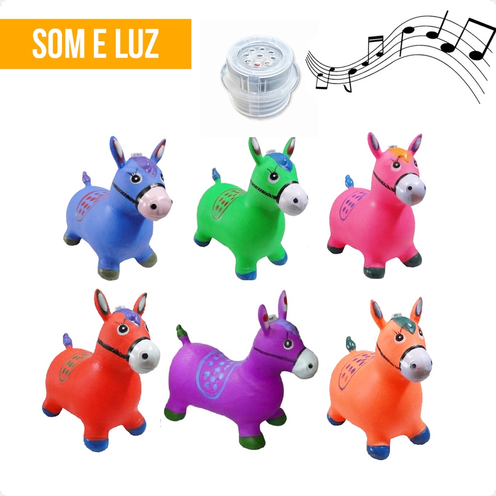 Cavalinho Upa Upa Brinquedo Pula Pula Musical com Selo Inmetro
