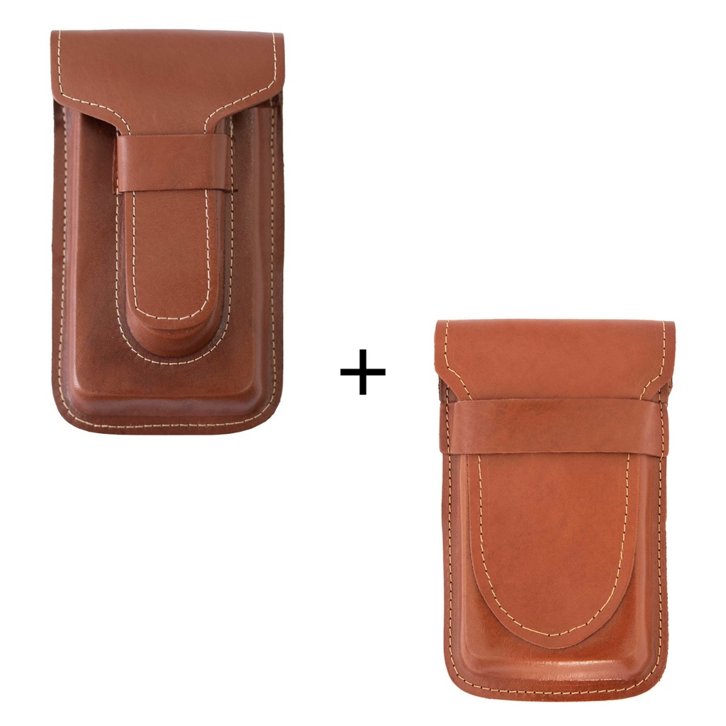 Kit Bainha Capinha Country Canguru Celular Canivete + Capa Celular Tradicional Couro legitimo