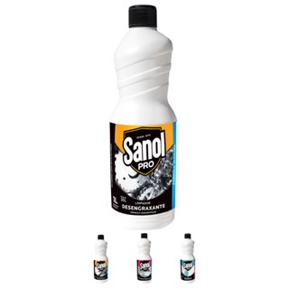 Kit Com 4 Limpa Granito Ou Cenamica Ou Desengraxante Sanol Pro 1Lt