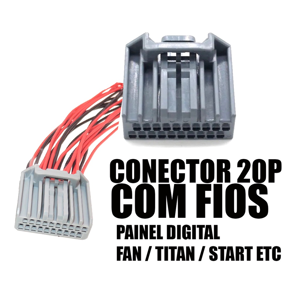 Chicote conector 20p PAINEL DIGITAL FAN / TITAN / START