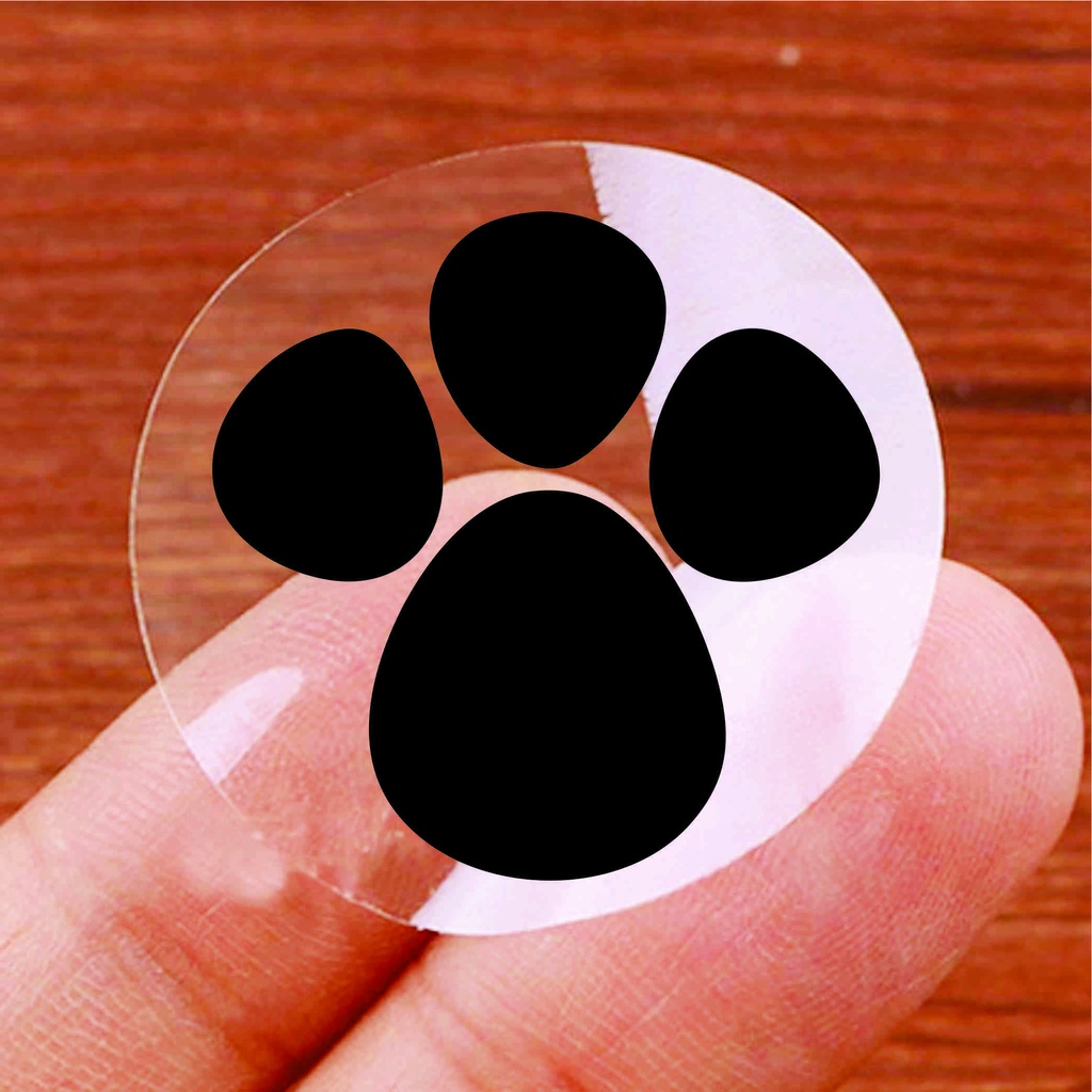 Adesivos Redondo Transp. 3,2x3,2 Patinha de Coelho em Oferta na Shopee