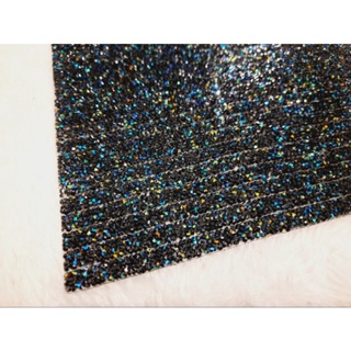 Manta de strass preta com brilho para artesanatos customização em Oferta na Shopee