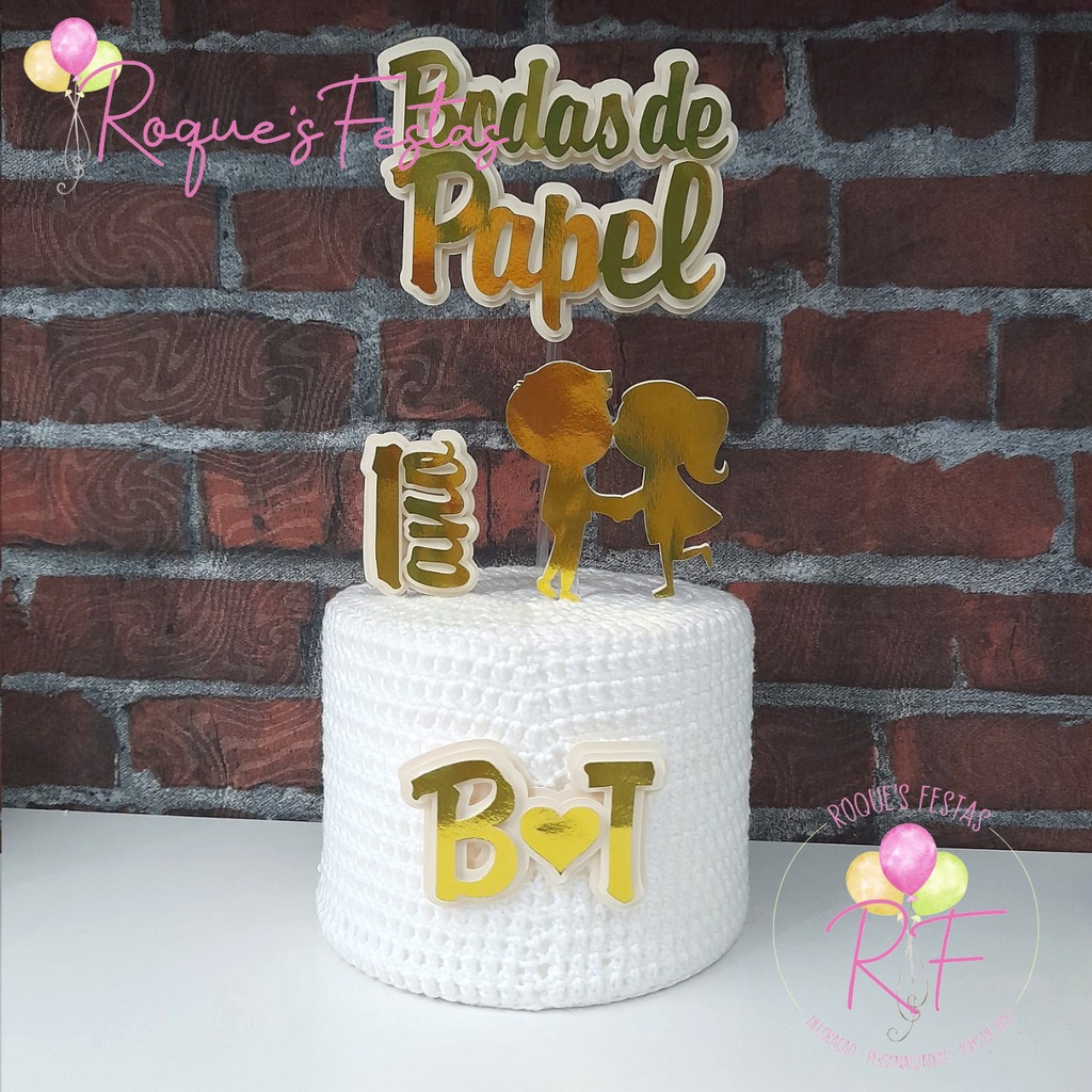 Topo de Bolo 1 Ano de Casados: Onde Comprar | BuscaProdutos