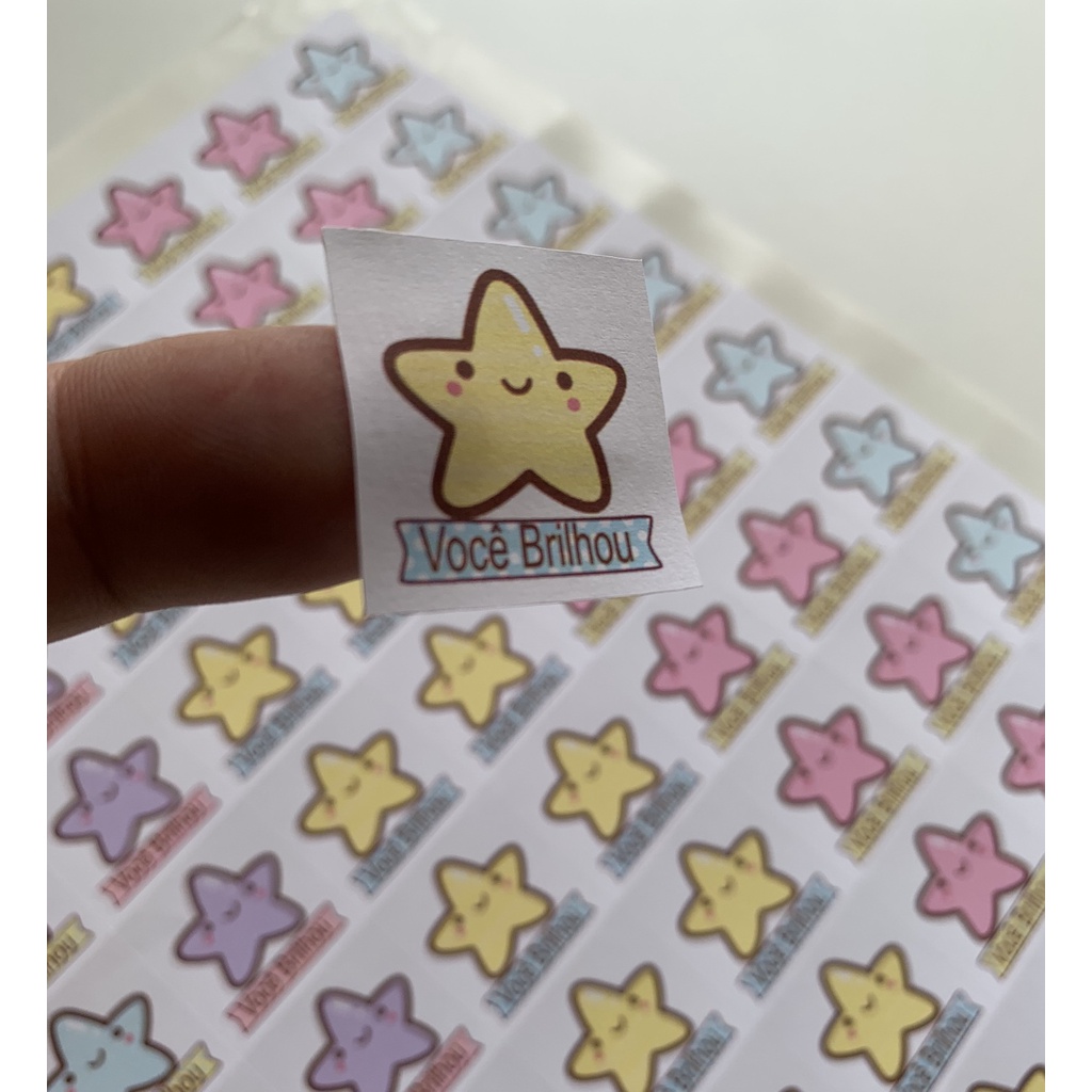 200 adesivos de Incentivos escolares estrela candy color VOLTA ÀS AULAS 2026 em Oferta na Shopee