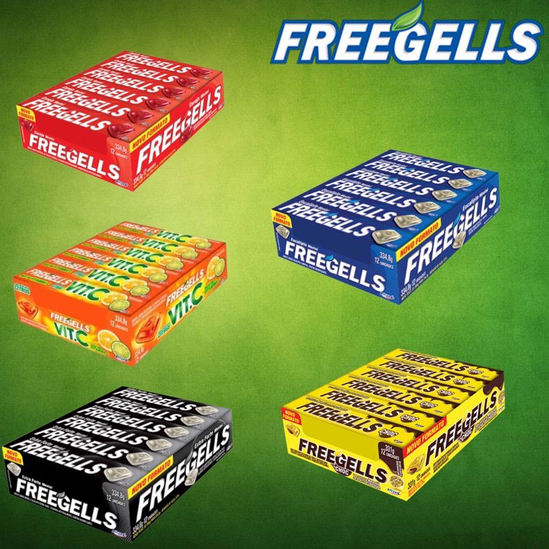 Bala Freegells 334,8g Drops Sabores