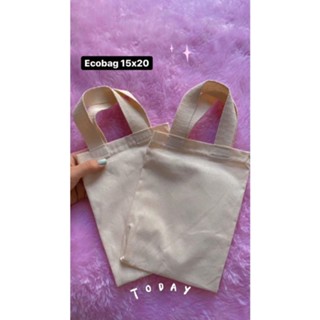 Kit com 5 ecobags - bolsa sacola ecológica Lisa 15x20cm - 100% Algodão cru em Oferta na Shopee