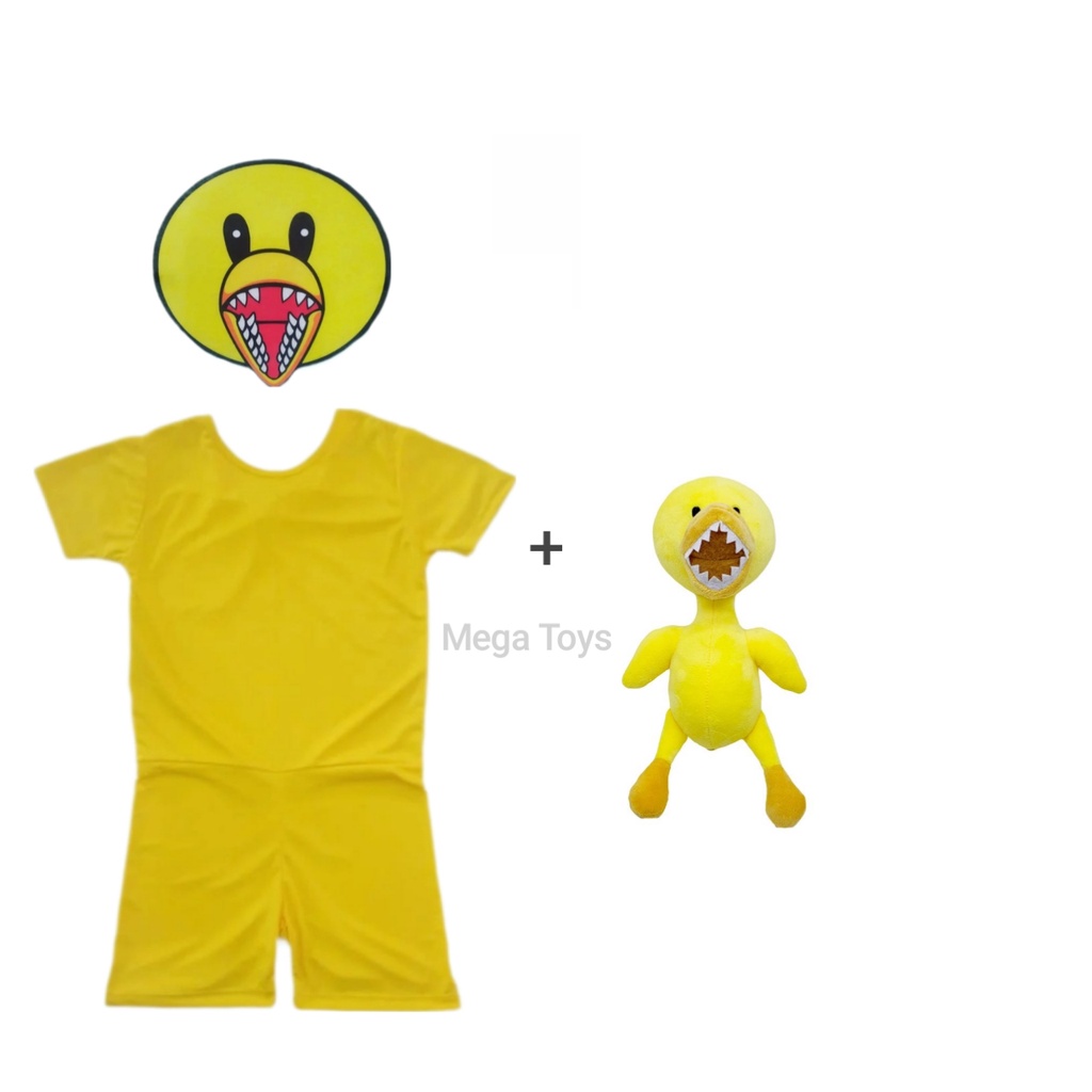 Fantasia Pato Rainbow Friends Roblox Duck com Máscara