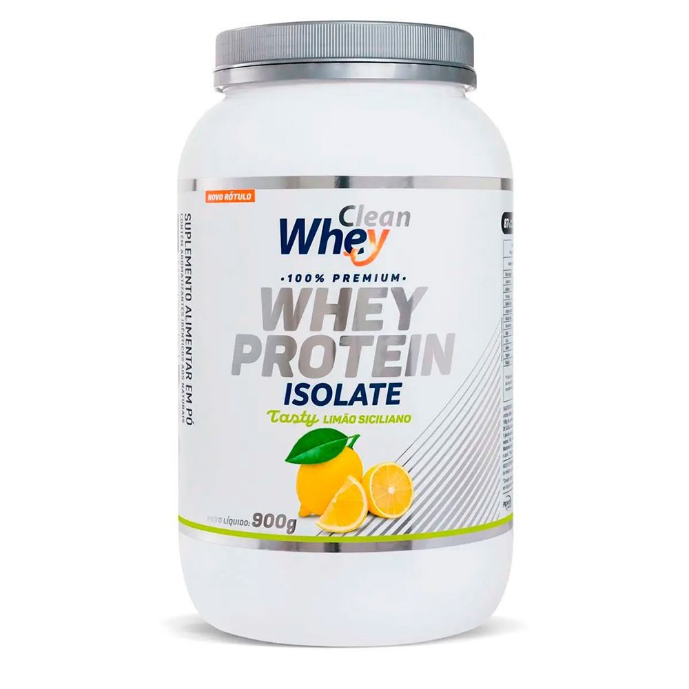 Clean Whey 100% Premium Whey Protein Isolate Pote 900g ~1.02kg (Whey Isolado)