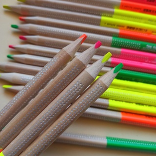 Lápis Marca texto Fluo Neon | Jumbo | TRIS - 4 CORES - Escolha a opção  - Não transfere pro verso. em Oferta na Shopee