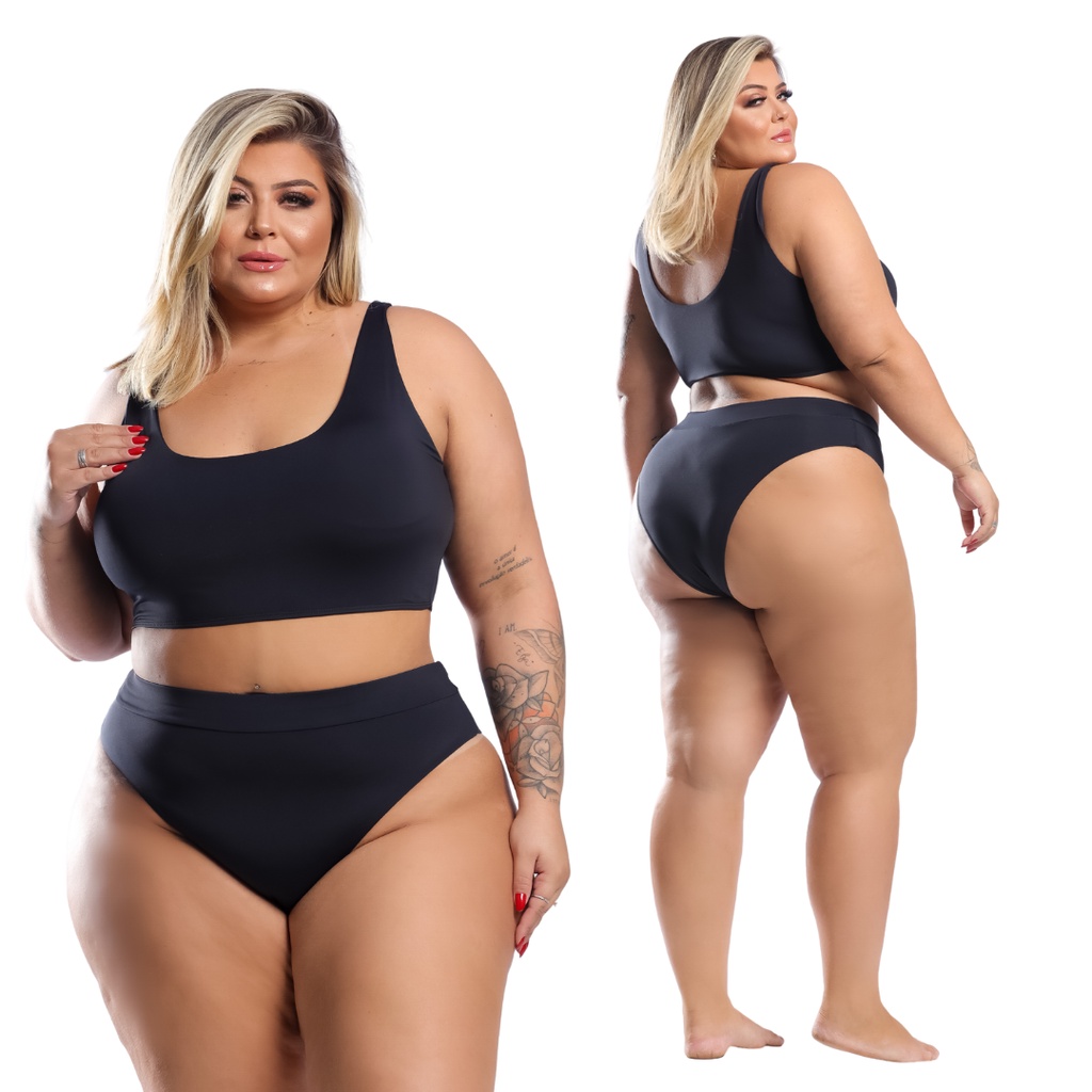 Biquíni Plus Size Bojo Modelo Cintura Modelador Hot Pants Verão Modelo Top Plus Extra G moda praia luxo