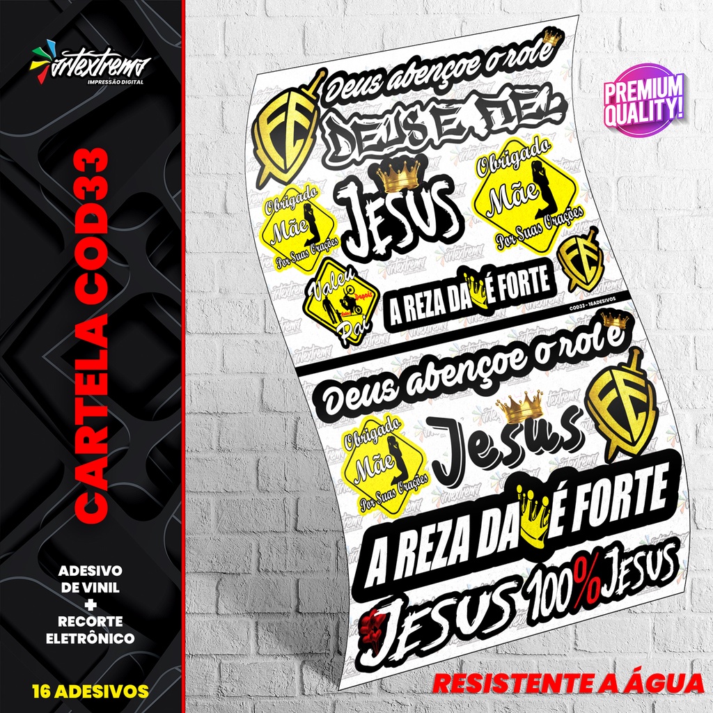 Cartela De Adesivos - COD33 - Carro - Moto - Caminhão - Bike - Stickers - Diversos