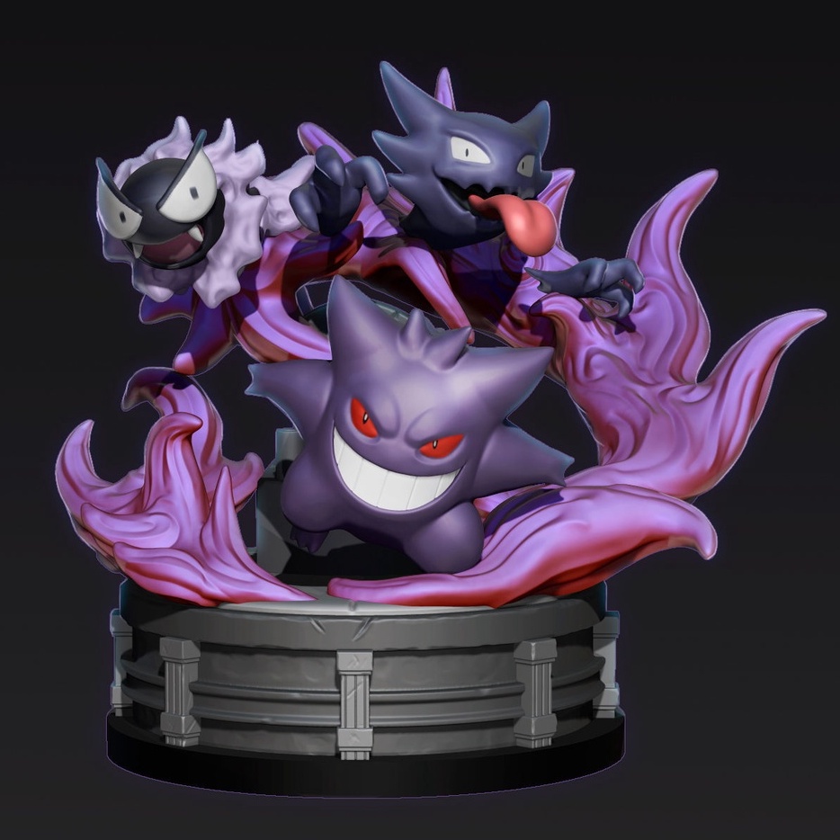 Pokémon Gengar - Diorama Evolução