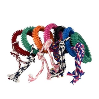 Brinquedo Pet mordedor anti-stress Argola Cravo com Corda