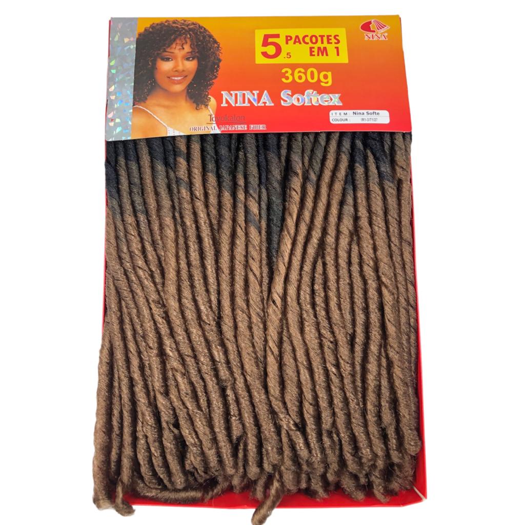Cabelo Sintético Original Nina Softex Crochet Braids - Pacotão Cor T1B/27 - OMBRE MEL