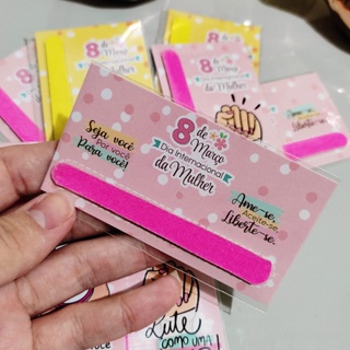 50 ou 100 Mini Lixas de Unha com Cartão – Mimo e Brinde para Clientes no Dia da Mulher 8 de Março em Oferta na Shopee