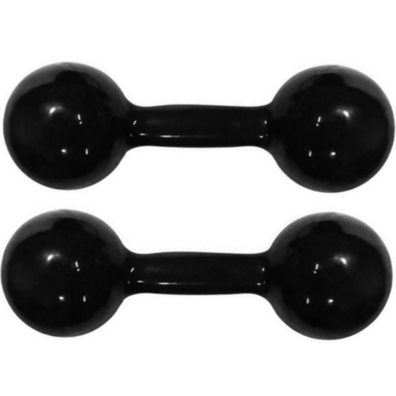 Halteres halter 1kg o par 2 unidades de 1kg cada cor preto emborrachado