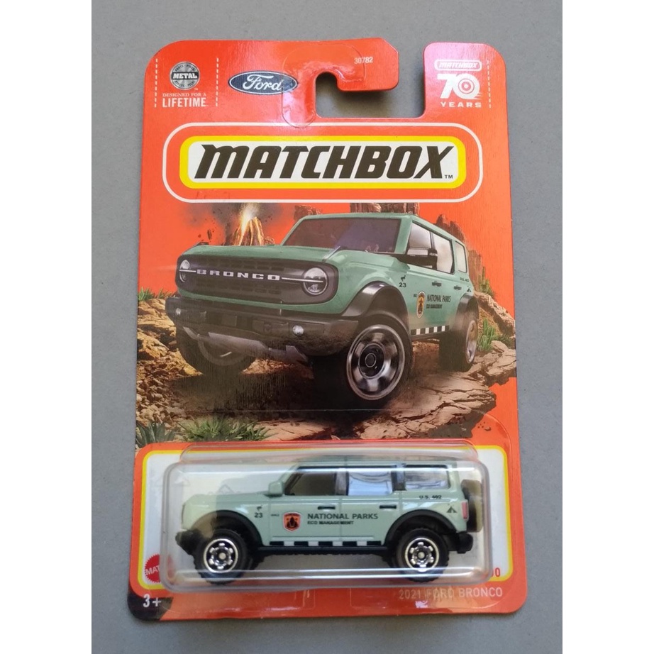Matchbox 2021 Ford Bronco Verde - Serie Metal - Scala 1:64 - Edizione 2024