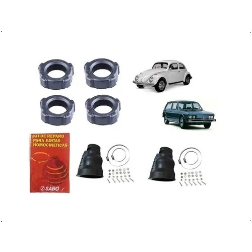 Kit 2 Coifa Cambio Caixa Volkswagen Fusca + 4 Borracha Facao em Oferta na Shopee