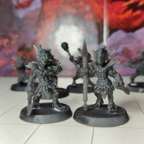 Kit Miniaturas RPG Goblin Tribal DeD 5e BoardGames 6 Unidades