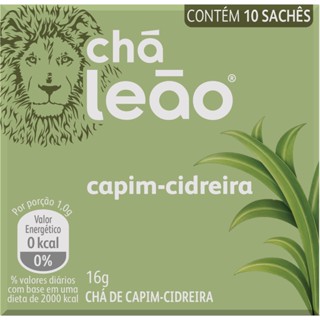 Chá Leão Capim-Cidreira 10g em sachês - 10 Unidades