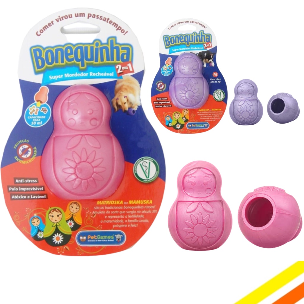 Brinquedo Recheável para Cachorro Bonequinha Pet Games Brinquedo Interativo Anti- Stress em Oferta na Shopee