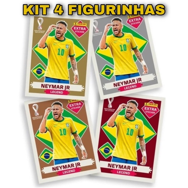Kit 4 Figurinhas Legend Especial Neymar Jr. (ADESIVADAS) em Oferta na Shopee