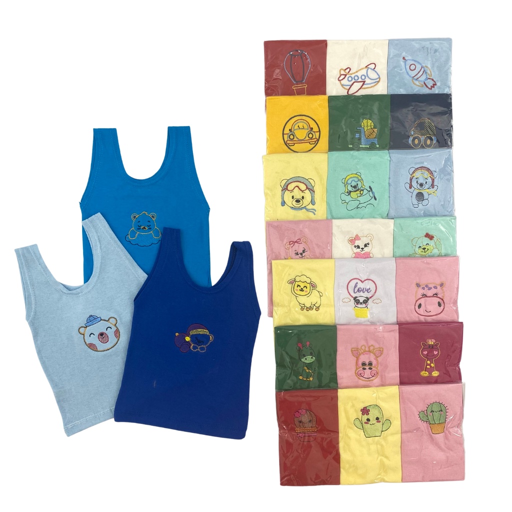Kit com 3 Camisetas Para Recém Nascido 100% Algodão Menino ou Menina