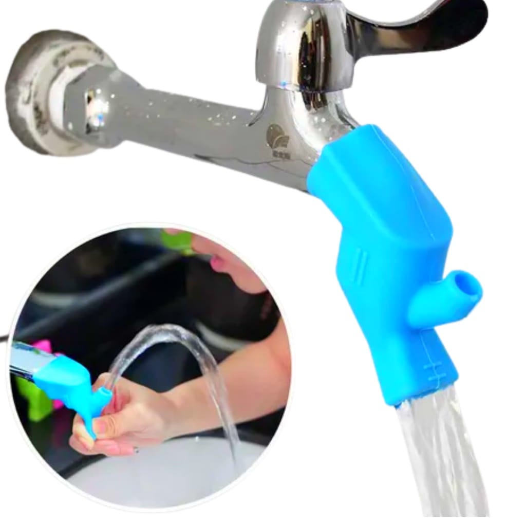 Bico Extensor de Torneira Silicone 2 Saídas Bebedouro Ponteira de Bica Criança