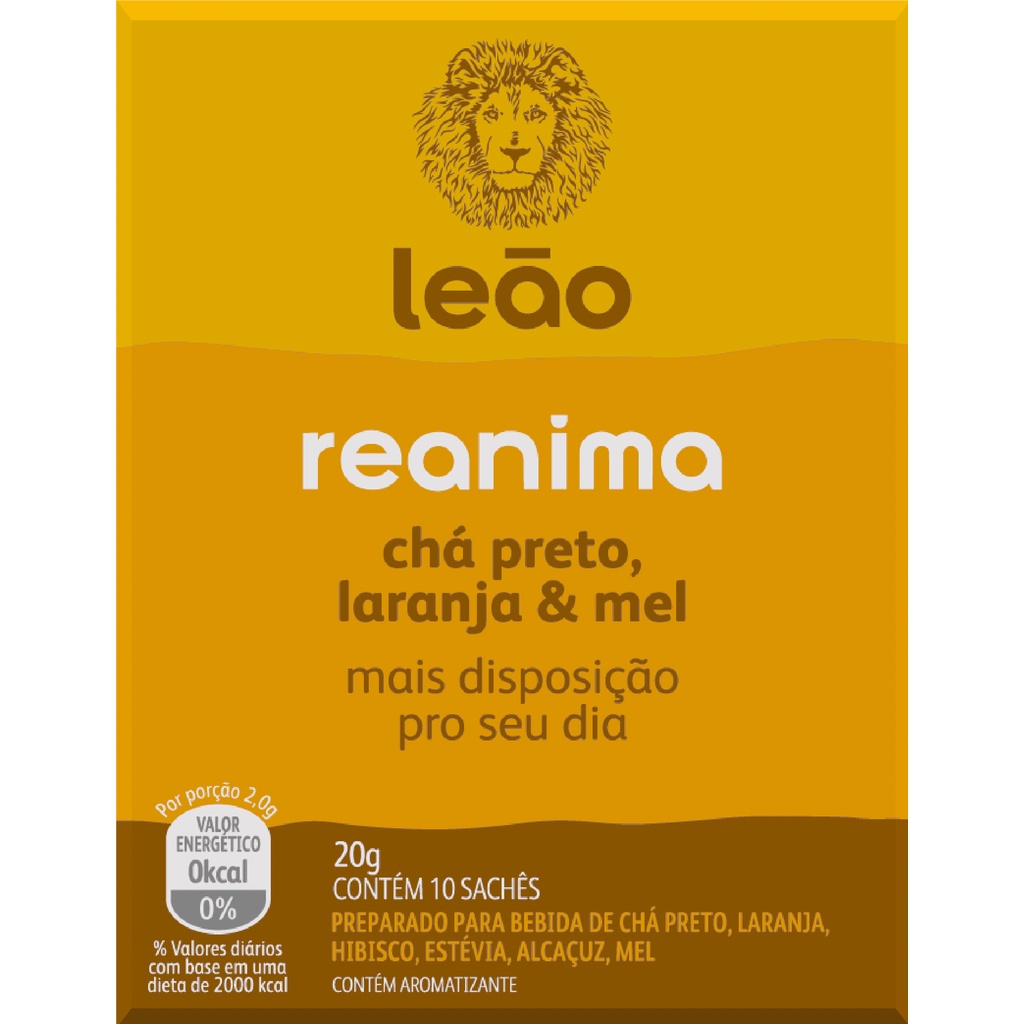 Chá Leão Funcionais Reanima - 10 unidades