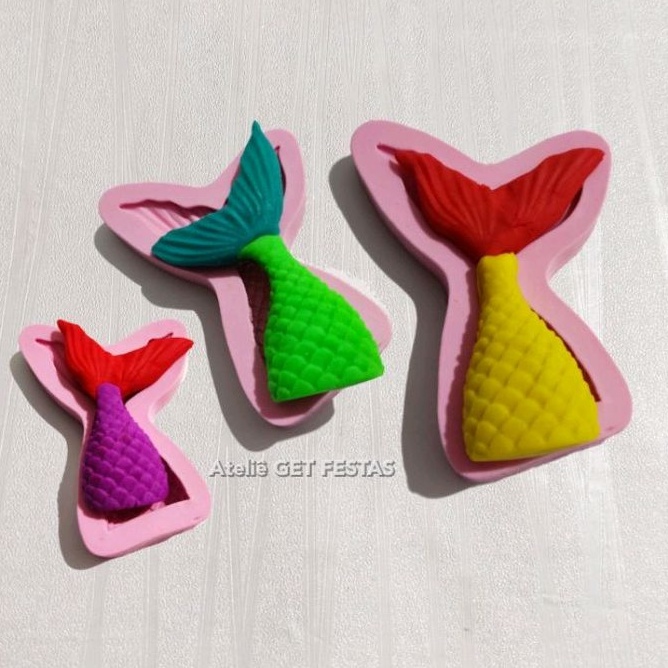 Molde de silicone - CAUDA DE SEREIA (P)/(M)/(G).