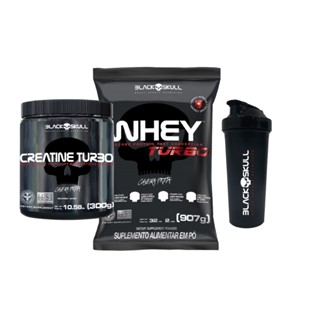 Kit Whey 900g refil + Creatina Turbo 300g + Coqueteleira