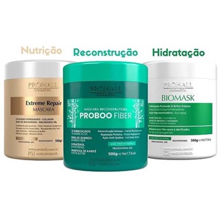 Kit Cronograma Capilar Profissional 500g Prohall