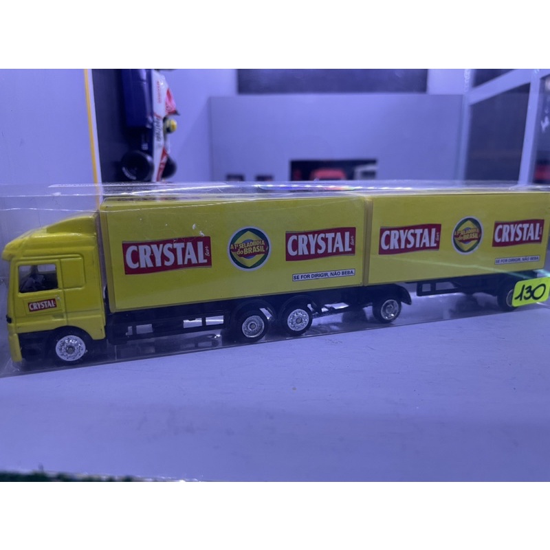 Miniatura Caminhão Scania V8 R730 Carreta Baú Escala 1-64